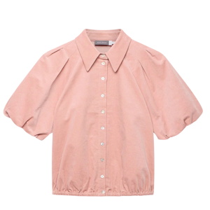 Mint Velvet Pink Corduroy Puff Sleeve Shirt